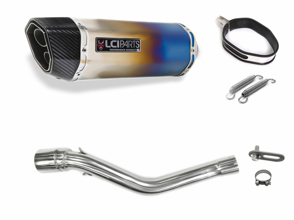 ホンダ CRF250L CRF250 RALLY 2021-2025 MD47 LCIPARTS ツインエンド チタン スリップオンマフラー