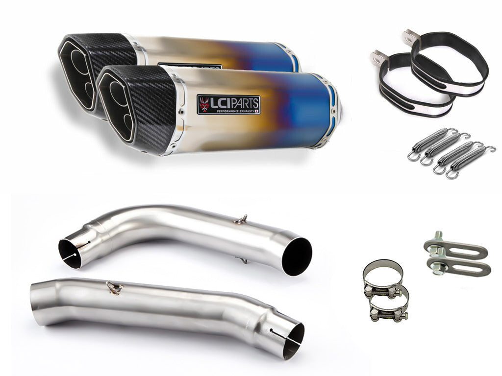 ホンダ VTR1000SP1 RVT1000R SP1 2000-2002 SC45 LCIPARTS ツインエンド チタン スリップオンマフラー