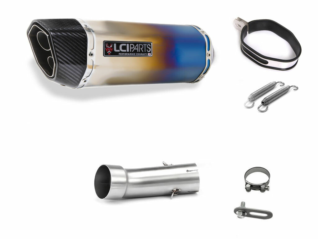 カワサキ ER-4N/F 2006-2013 ER-6N/F 2006-2011 LCIPARTS ツインエンド チタン スリップオンマフラー