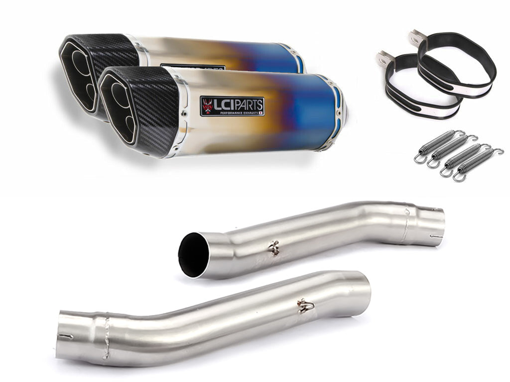 カワサキ Z1000 2003-2006 LCIPARTS ツインエンド チタン スリップオンマフラー