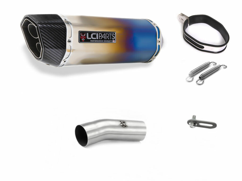 カワサキ ZX6R ZX-6R 2013-2025 LCIPARTS ツインエンド チタン スリップオン マフラー