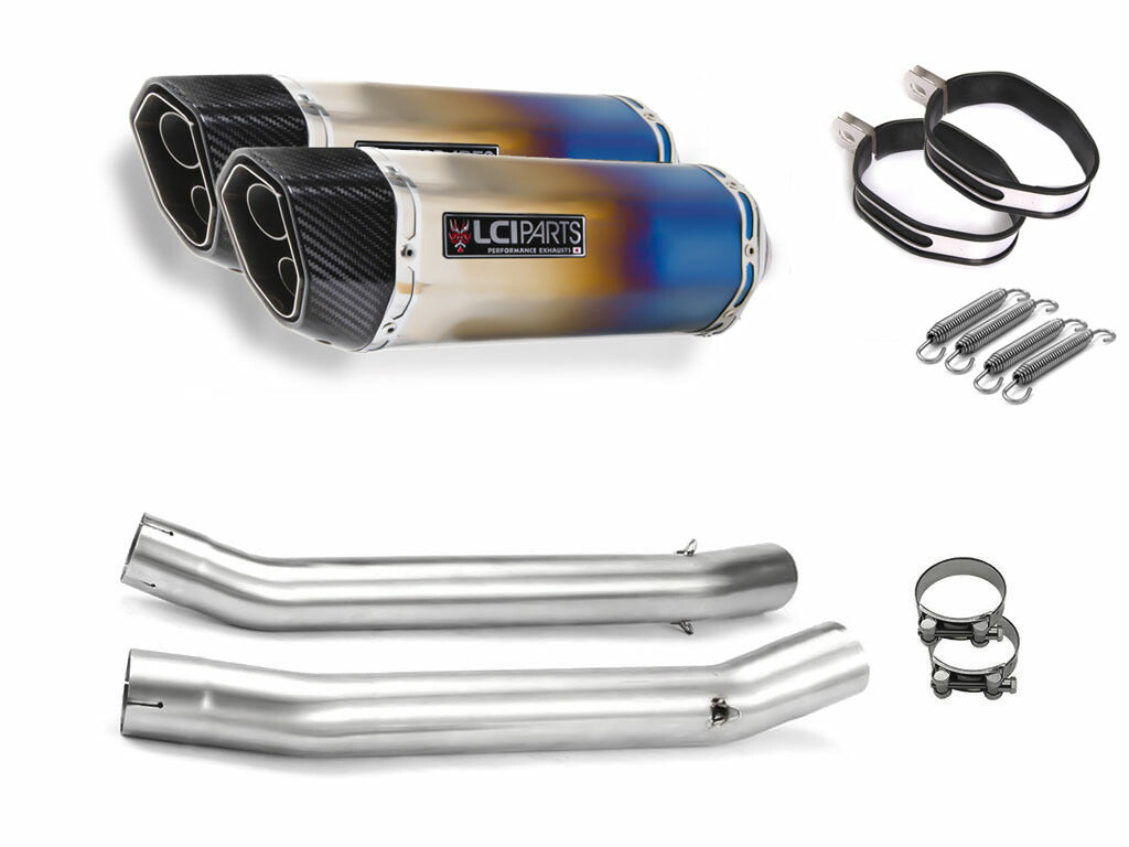 スズキ GSX1300R ハヤブサ 隼 2008-2020 LCIPARTS ツインエンド チタン スリップオンマフラー
