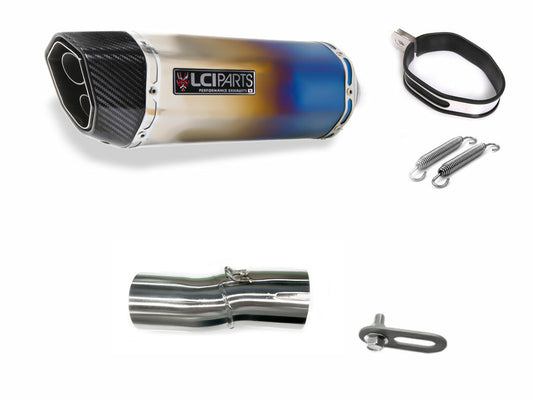 スズキ Vストローム800 V-STROM800 2023-2025 LCIPARTS ツインエンド チタン スリップオンマフラー