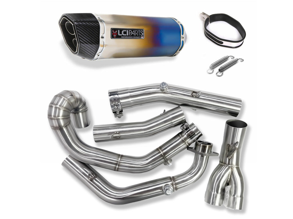 スズキ SV650 2003-2015 LCIPARTS ツインエンド チタン フルエキゾーストマフラー
