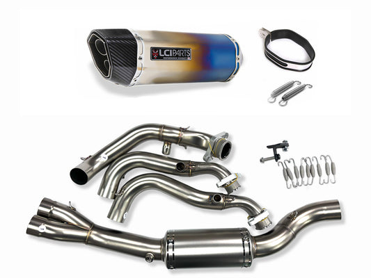 トライアンフ Daytona660 デイトナ660 2024-2025 LCIPARTS ツインエンド チタン フルエキゾーストマフラー