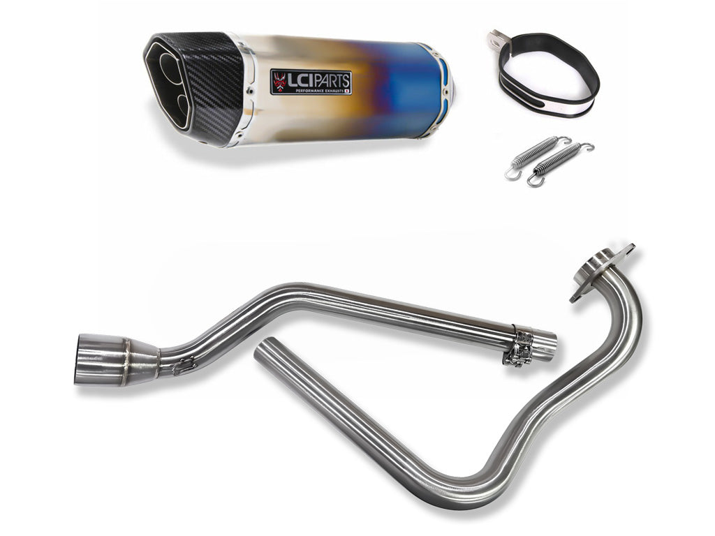ヤマハ FZ25 FZS250 2017-2025 LCIPARTS ツインエンド チタン フルエキゾーストマフラー