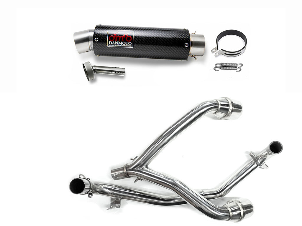 ホンダ GROM125 グロム125 2012-2015 デュアル DANMOTO カーボン フルエキゾーストマフラー