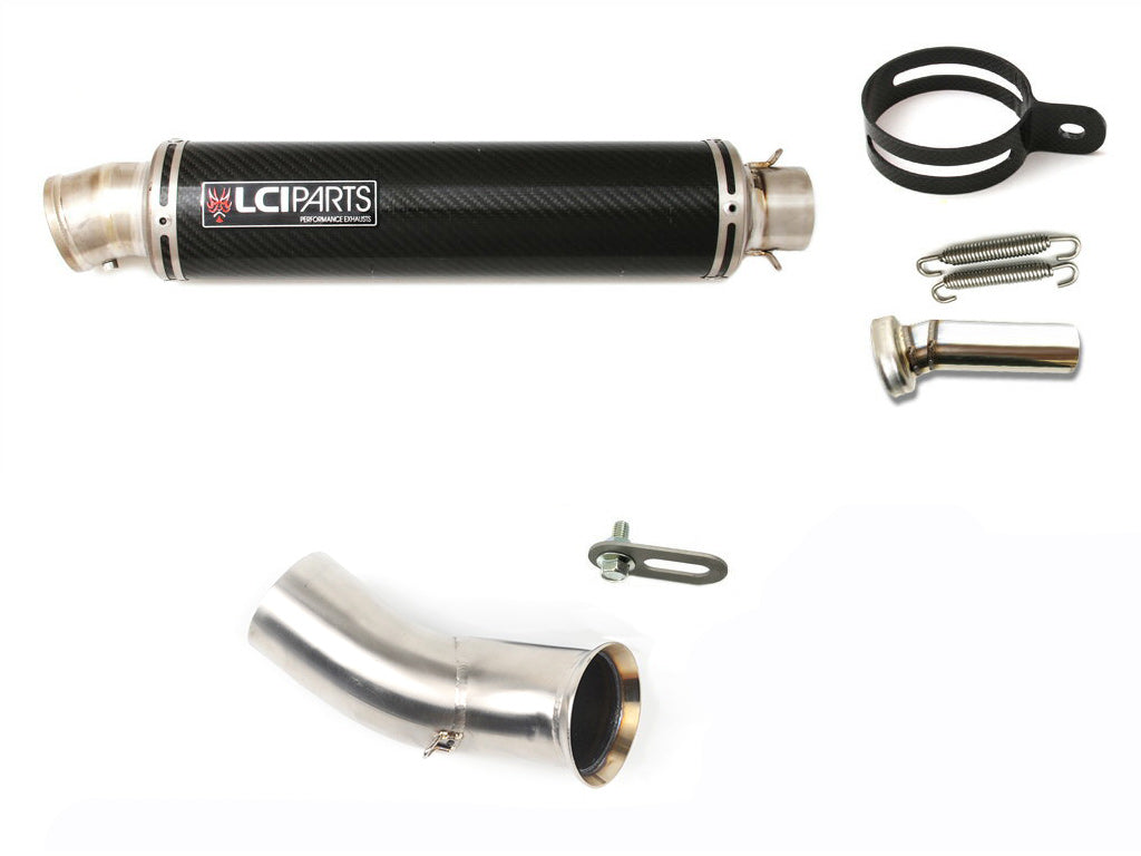 DUCATI ハイパーモタード ハイパーストラーダ 821 939 2013-2018 LCIPARTS ラウンドチタンカーボンスリップオンマフラー