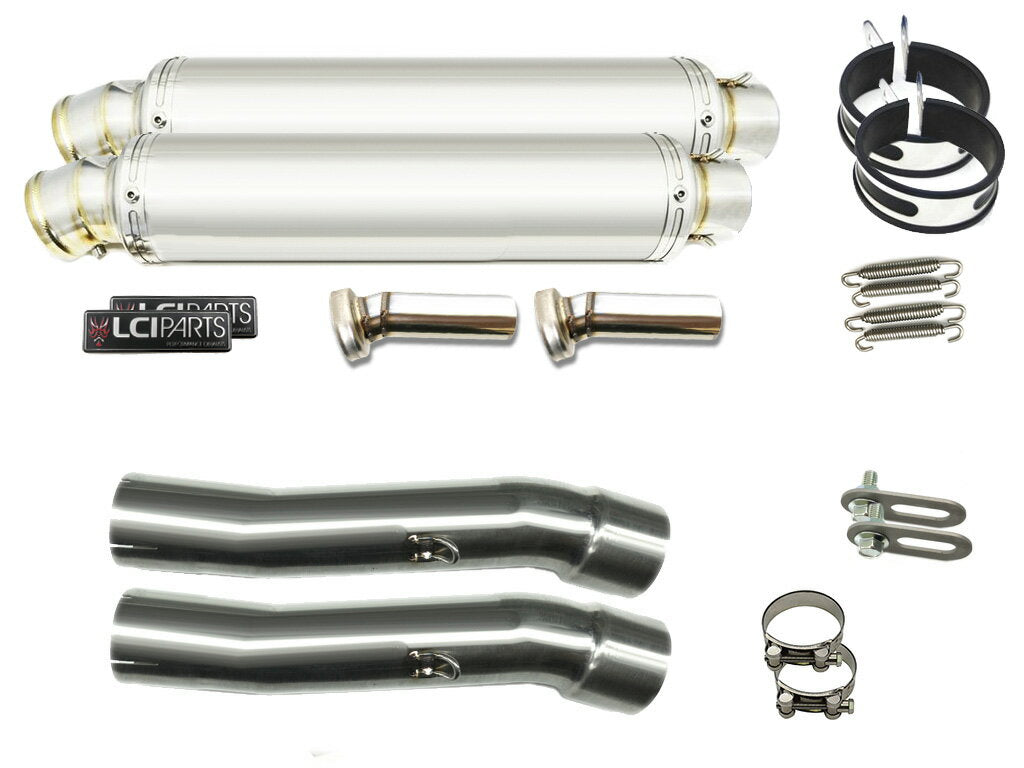 ホンダ VT250F/FE 1982-1985 LCIPARTS ラウンドステンレススリップオンマフラー