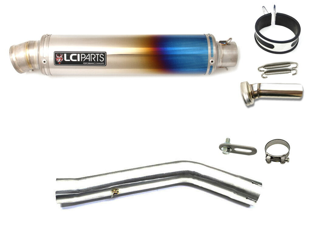 カワサキ Z750 2004-2006 LCIラウンドフルチタンスリップオンマフラー