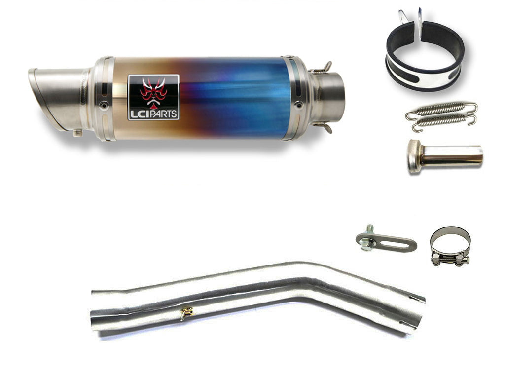 カワサキ Z750 2004-2006 LCIショートチタンスリップオンマフラー