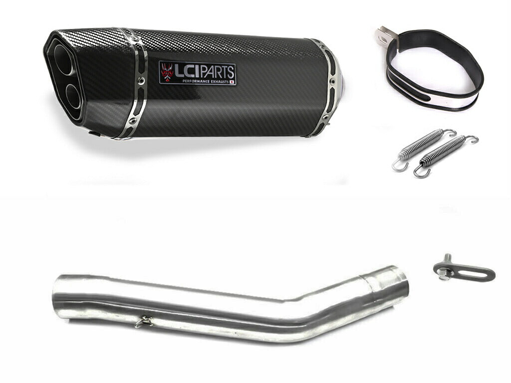 カワサキ Z750 2007-2012 LCIPARTS ツインエンド カーボン スリップオンマフラー
