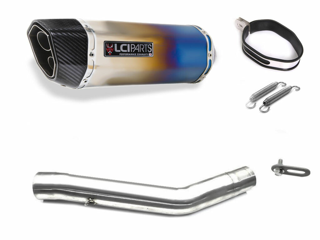 カワサキ Z750 2007-2012 LCIPARTS ツインエンド チタン スリップオンマフラー
