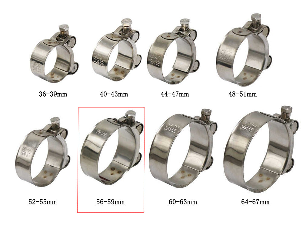 LCIPARTS パイプクランプ 56mm-59mm