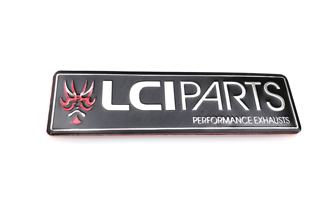 LCIPARTS アルミエンブレム 耐熱エンブレム (ラウンド・カーボンエンド用)
