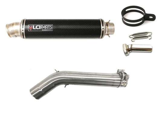 BMW F750GS F850GS 2019-2023 LCIPARTS ラウンドチタンカーボンスリップオンマフラー
