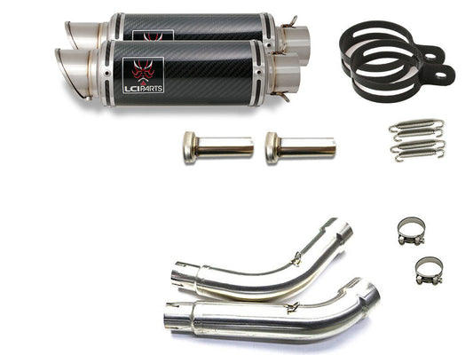 ホンダ VTR1000SP2 RVT1000R RC51 SP2  LCIショートカーボンスリップオンマフラー