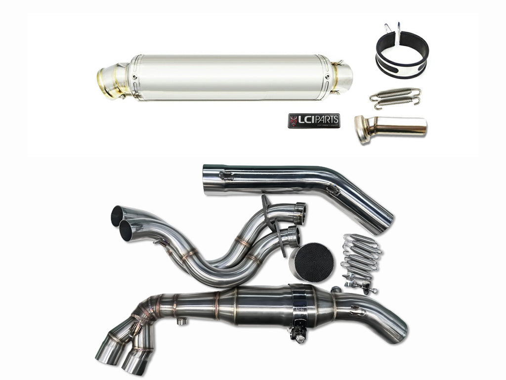 カワサキ Z650 NINJA650 2020-2022 LCIPARTS ラウンドステンレスフルエキゾーストマフラー