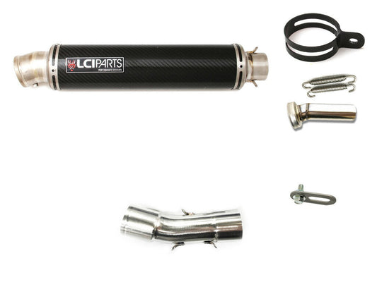 BMW F650GS 2008-2012 LCIPARTS ラウンドチタンカーボンスリップオンマフラー