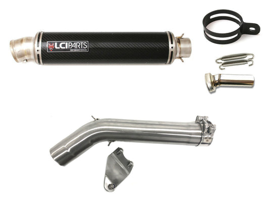 BMW F800GS 2024- LCIPARTS ラウンドチタンカーボンスリップオンマフラー
