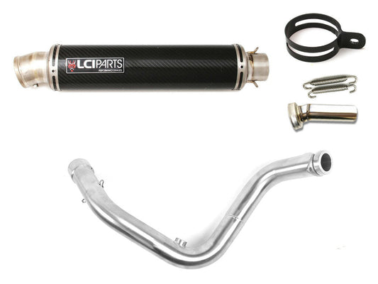 BMW G310R G310GS 2016-2025 LCIPARTS ラウンドチタンカーボンフルエキゾーストマフラー