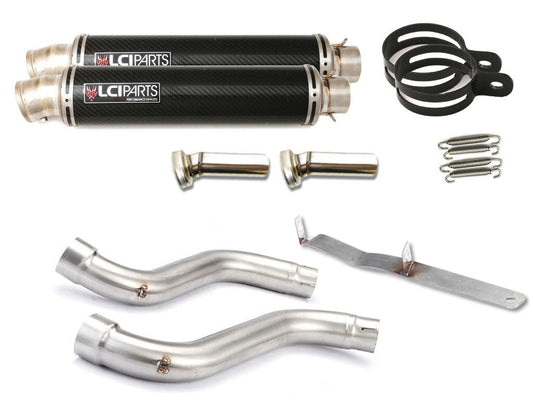 DUCATI モンスター MONSTER S4R 2005-2006 S2R 800 S2R 1000 LCIPARTS ラウンドチタンカーボンスリップオンマフラー
