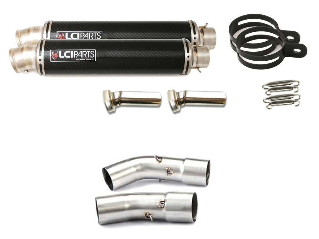 DUCATI 848 1098 1198 LCIPARTS ラウンドチタンカーボンスリップオンマフラー