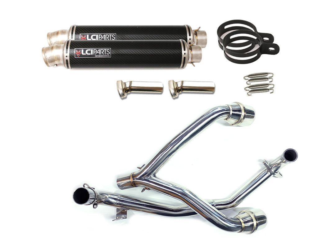ホンダ GROM125 グロム125 2012-2015 デュアル  LCIPARTS ラウンドチタンカーボンフルエキゾーストマフラー