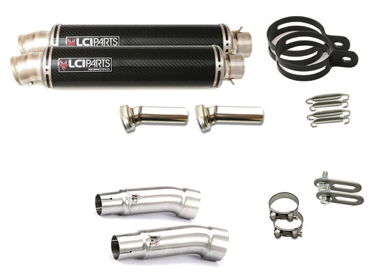 ホンダ ホーネット900 CB900 HORNET 2001- SC48 LCIPARTS ラウンドチタンカーボンスリップオンマフラー