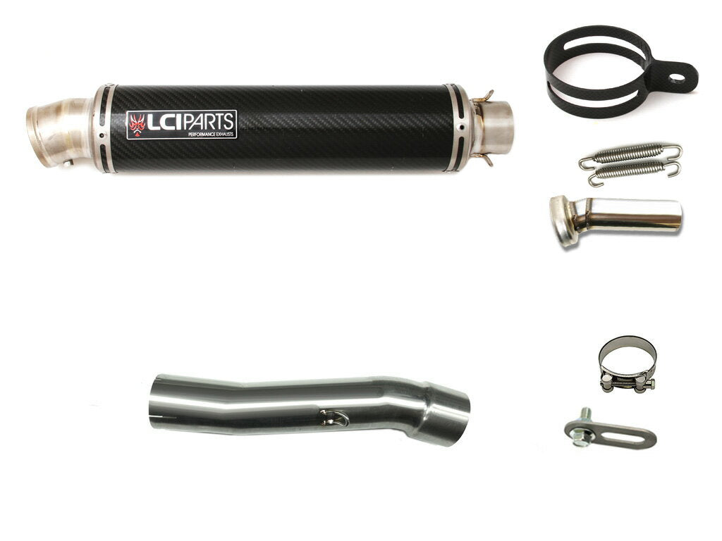 ホンダ VT250F 1986-1987 VTZ250  1987-1989 (MC15) LCIPARTS ラウンドチタンカーボンスリップオンマフラー