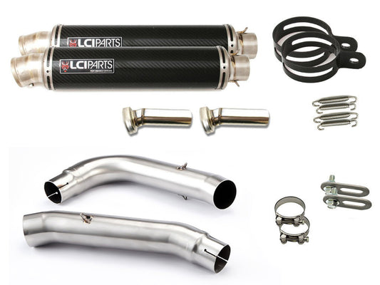 ホンダ VTR1000F ファイアーストーム SC36 1997-2003  LCIPARTS ラウンドチタンカーボンスリップオンマフラー