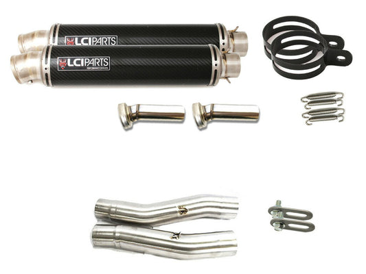 カワサキ ZZR400 ZZR600 1990-2008 LCIPARTS ラウンドチタンカーボンスリップオンマフラー