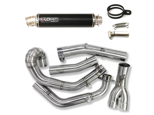 スズキ SV650 2003-2015 LCIPARTS ラウンドチタンカーボンフルエキゾーストマフラー