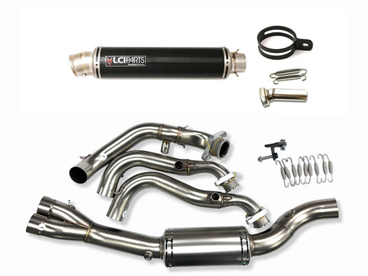 トライアンフ Daytona660 デイトナ660 2024-2025 LCIPARTS ラウンドチタンカーボンフルエキゾーストマフラー