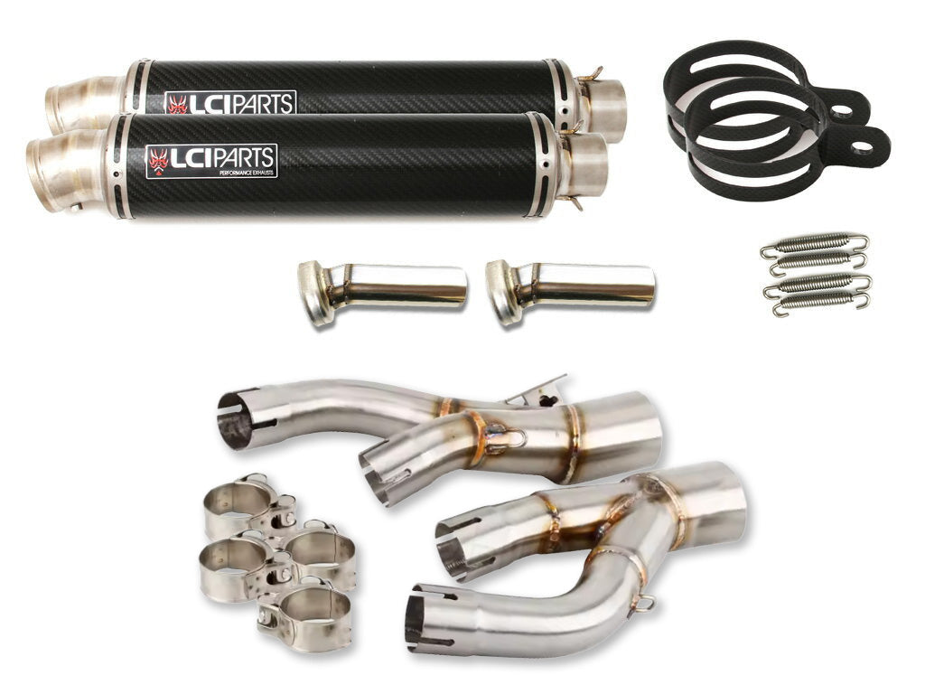 ヤマハ V-MAX1200 1985-2007 LCIPARTS ラウンドチタンカーボンスリップオンマフラー