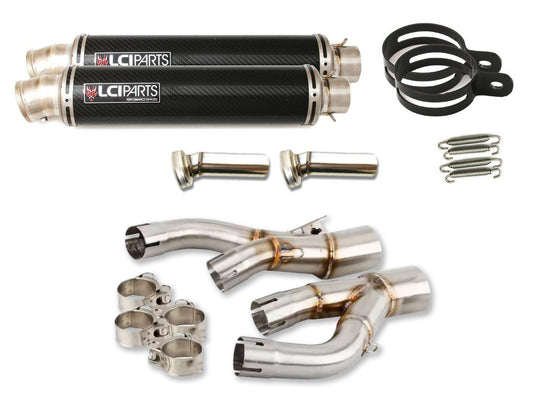 ヤマハ V-MAX1200 1985-2007 LCIPARTS ラウンドチタンカーボンスリップオンマフラー