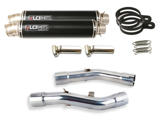 ヤマハ FJR1300 2001-2022 LCIPARTS ラウンドチタンカーボンスリップオンマフラー