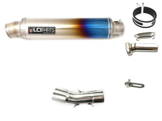 BMW F800GS 2006-2018 LCIPARTS ラウンドフルチタンスリップオンマフラー