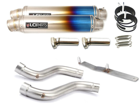 DUCATI モンスター MONSTER S4R 2005-2006 S2R 800 S2R 1000 LCIPARTS ラウンドフルチタンスリップオンマフラー