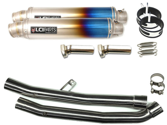カワサキ ZX-14R ZZR1400 ZX14R 2012-2022 LCIPARTS ラウンドフルチタンスリップオンマフラー