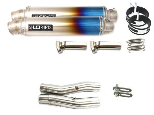 カワサキ ZZR400 ZZR600 1990-2008 LCIPARTS ラウンドフルチタンスリップオンマフラー