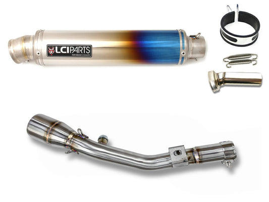 カワサキ KLX230 KLX230S KLX230SM 2019-2025 LCIPARTS ラウンドフルチタンスリップオンマフラー