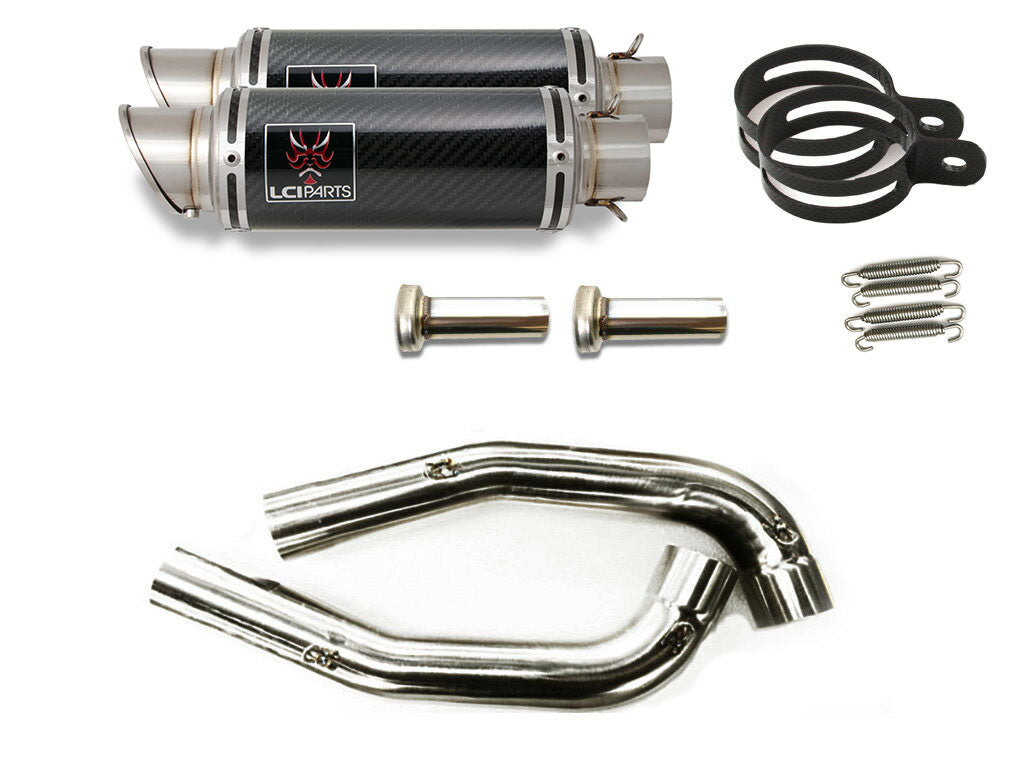 DUCATI ST2 ST3 ST4 LCIPARTS ショートカーボンスリップオンマフラー
