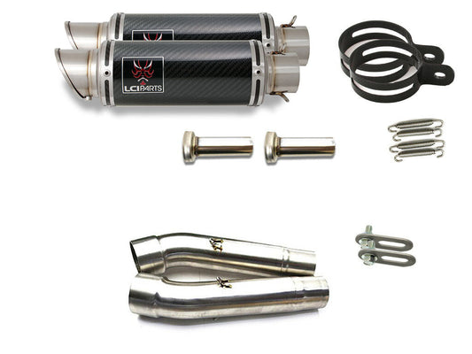 DUCATI MONSTER モンスター900 M900 M800 M620 M695 LCIPARTS ショートカーボンスリップオンマフラー