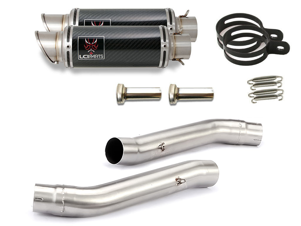 カワサキ Z1000 2003-2006 LCIPARTS ショートカーボンスリップオンマフラー