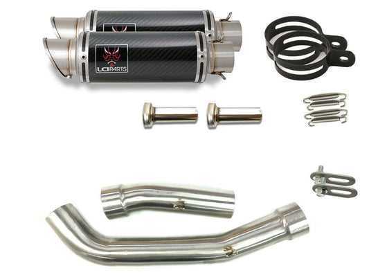 カワサキ Z1000 2007-2009 LCIPARTS ショートカーボンスリップオンマフラー