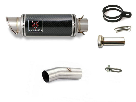 カワサキ ZX6R ZX-6R 2009-2012 LCIPARTS ショートカーボンスリップオンマフラー
