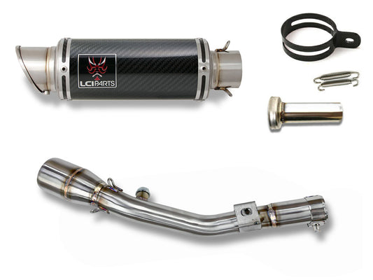 カワサキ KLX230 KLX230S KLX230SM 2019-2025 LCIPARTS ショートカーボン スリップオン マフラー