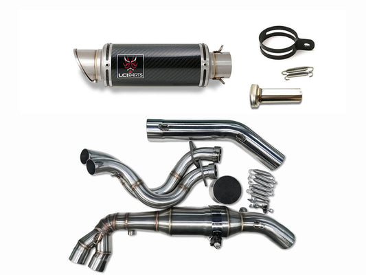 カワサキ Z650　NINJA650 LCIPARTS ショートカーボンフルエキゾーストマフラー