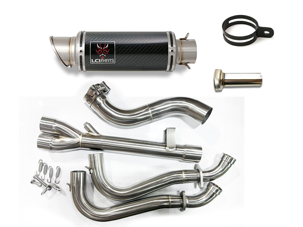 スズキ GSX-8S 2023-2025 GSX-8R 2024-2025 LCIPARTS ショートカーボンフルエキゾーストマフラー